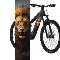 Sons of Battery® - E-MTB Brand & Community Folien & Sticker 60 cm x 14 cm / Löwe 2 Löwe / Lion -  Akku Sticker Abdeckung Universal / Schutzfolie / für alle E-Bikes E-Bike-Community