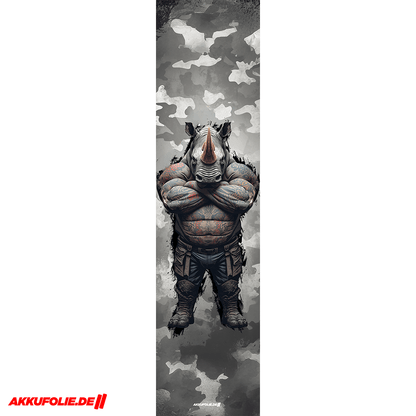 Sons of Battery® - E-MTB Brand & Community Folien & Sticker 60 cm x 14 cm Nashorn / Rhino -  Akku Abdeckung Cover Sticker Universal / Schutzfolie / für alle E-Bikes E-Bike-Community