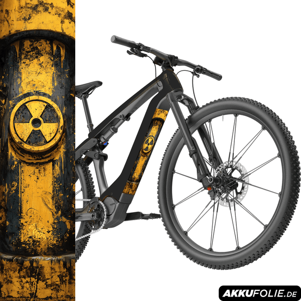 Sons of Battery® - E-MTB Brand & Community Folien & Sticker 60 cm x 14 cm / Nuklear Nuklear -  Akku Abdeckung Cover Universal / Schutzfolie / für alle E-Bikes E-Bike-Community