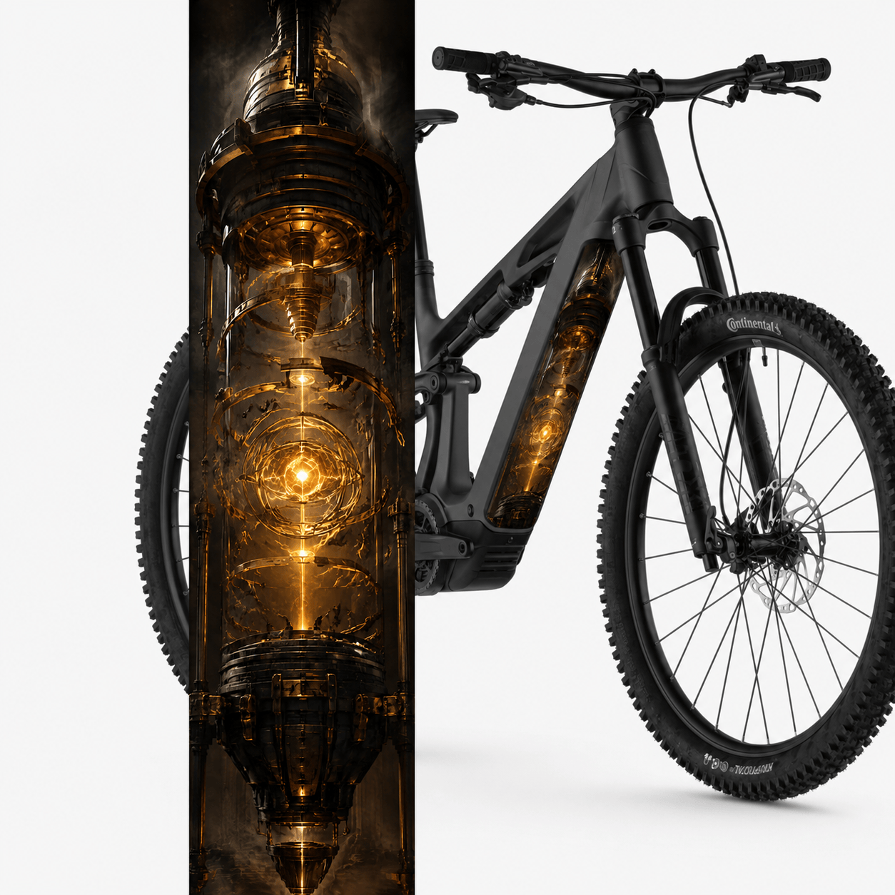 Sons of Battery® - E-MTB Brand & Community Folien & Sticker 60 cm x 14 cm / Reaktor 2 Reaktor -  Akku Abdeckung Cover Universal / Schutzfolie / für alle E-Bikes E-Bike-Community