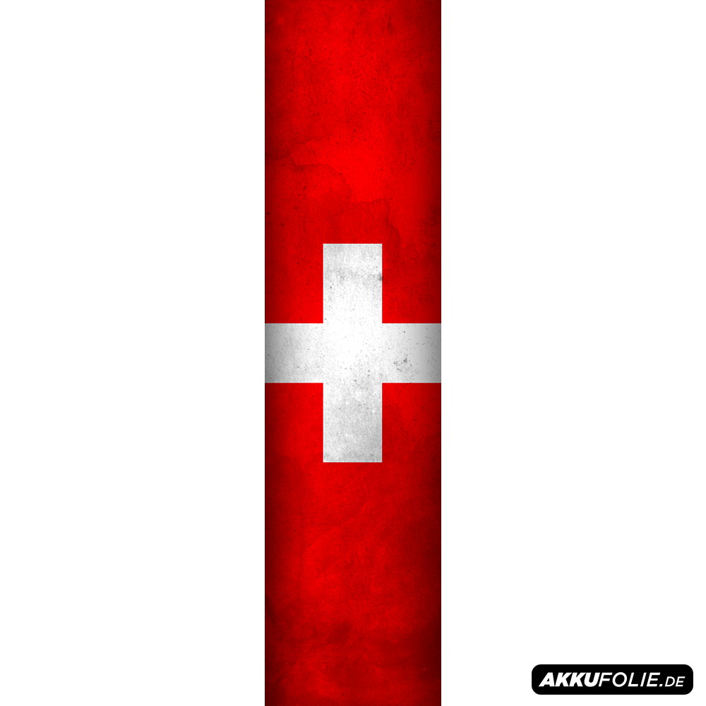 Sons of Battery® - E-MTB Brand & Community Folien & Sticker 60 cm x 14 cm / Schweiz Länderflaggen -  Akku Abdeckung Cover Universal / Schutzfolie / für alle E-Bikes E-Bike-Community