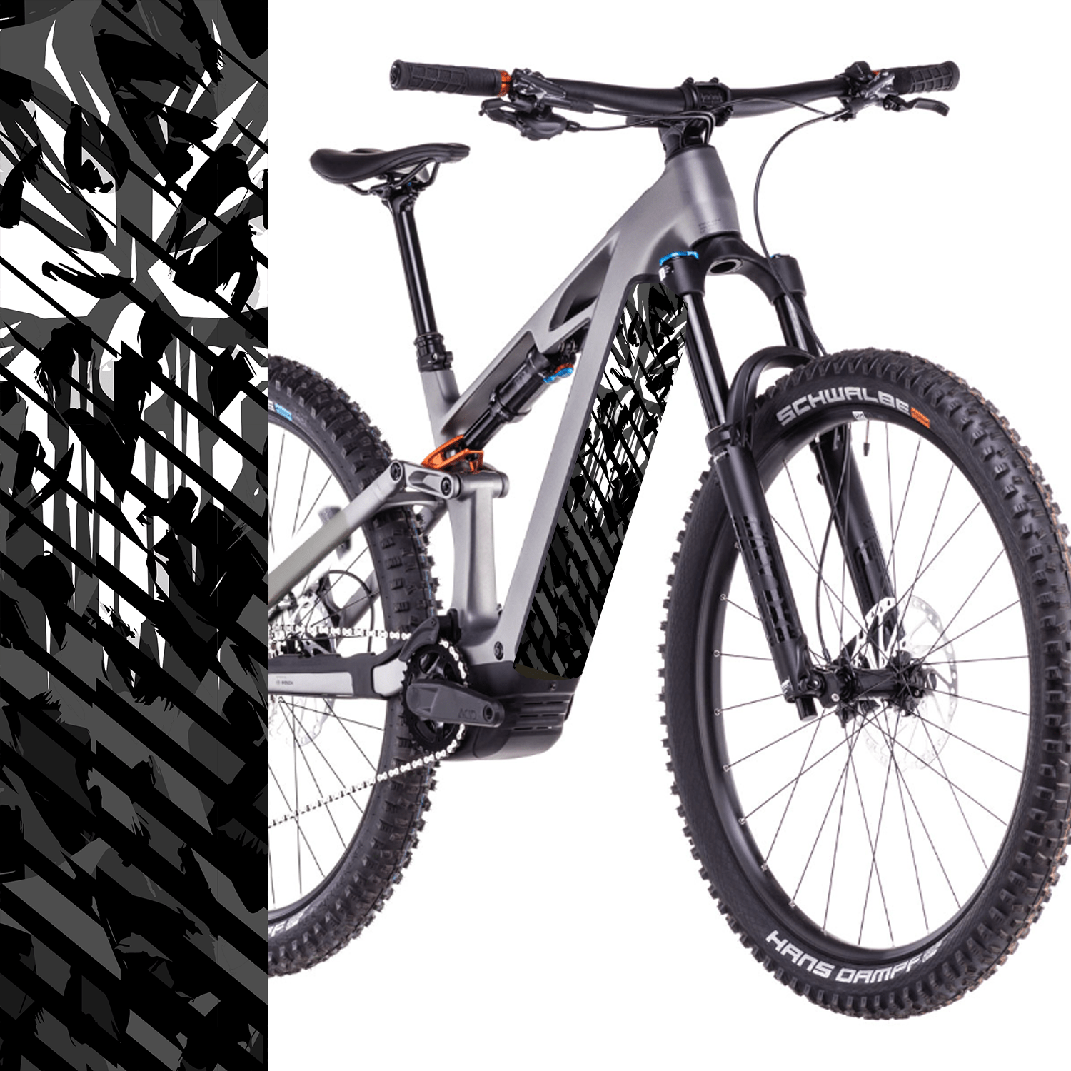 Sons of Battery® - E-MTB Brand & Community Folien & Sticker 60 cm x 14 cm Totenkopf Cut -  Akku Abdeckung Cover Sticker Universal / Schutzfolie / für alle E-Bikes E-Bike-Community