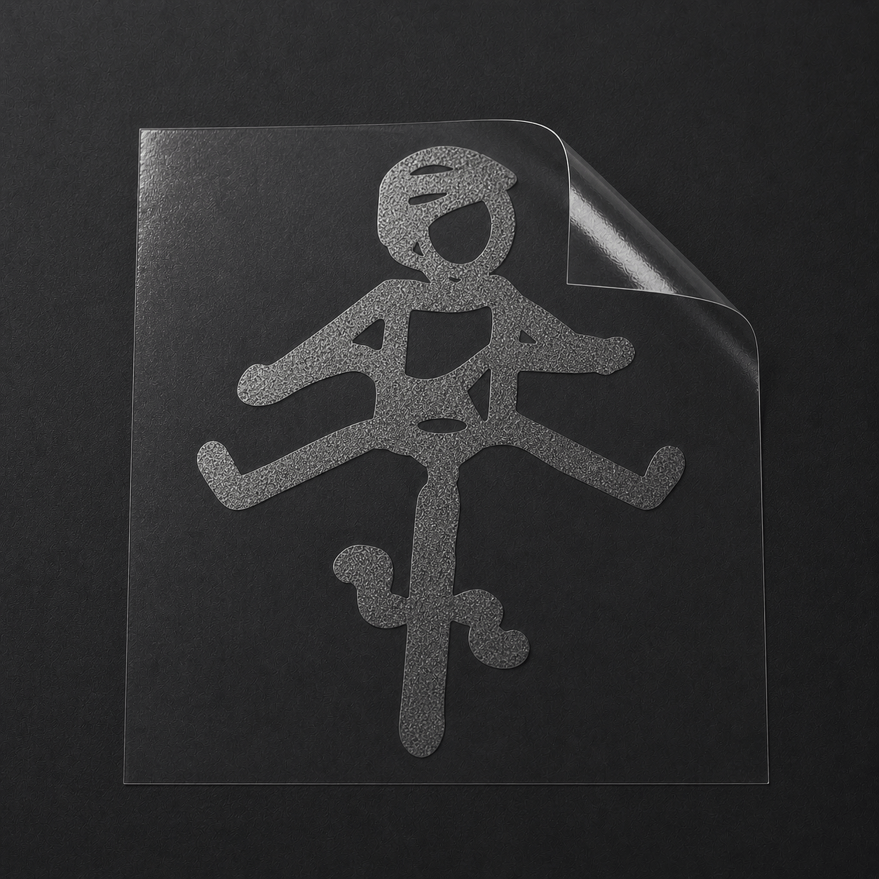 Sons of Battery® - E-MTB Brand & Community Folien & Sticker Anthrazit / 5 x 4 cm / Männlich (HELMut) Kleiner Mensch auf Rad mit Helm! HELMut / HELMine Kreativer Vinyl-Aufkleber für Rennrad, Mountainbike, Material: Vinylaufkleber E-Bike-Community