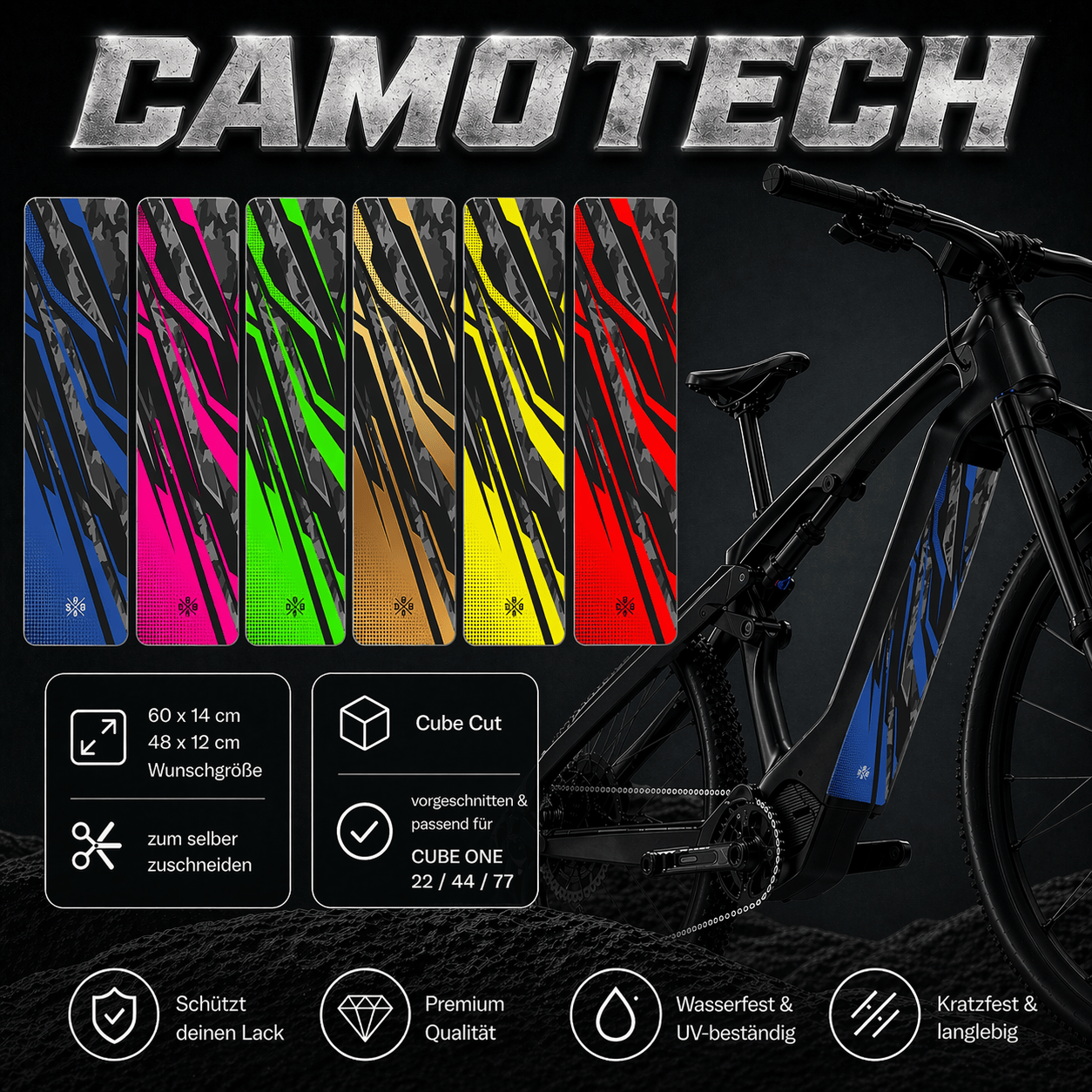 Sons of Battery® - E-MTB Brand & Community Folien & Sticker CAMOTECH -  Akku Abdeckung Cover Universal / Schutzfolie / für alle E-Bikes E-Bike-Community