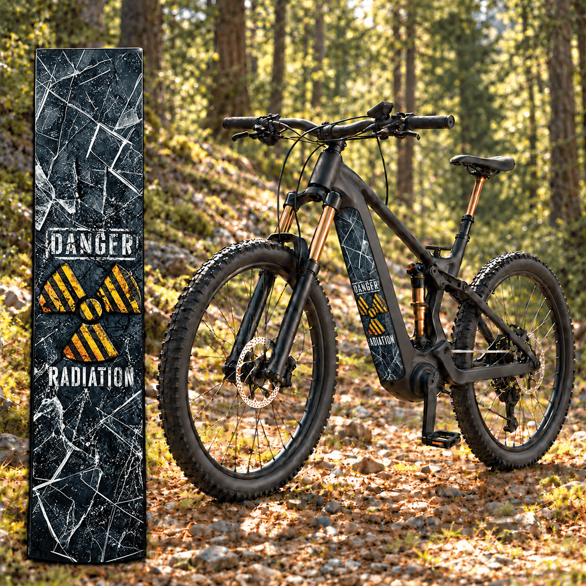 Sons of Battery® - E-MTB Brand & Community Folien & Sticker Danger Radiation – E-Bike Akkufolie | Universal & CUBE CUT ONE 22/44/77 E-Bike-Community