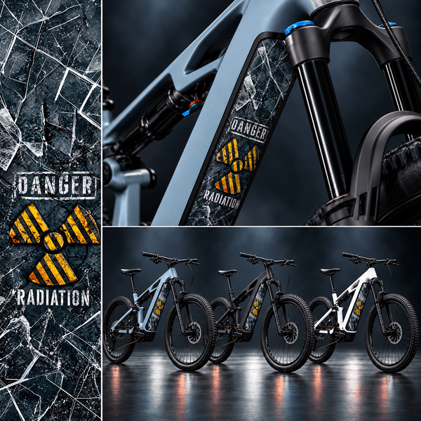 Sons of Battery® - E-MTB Brand & Community Folien & Sticker Danger Radiation – E-Bike Akkufolie | Universal & CUBE CUT ONE 22/44/77 E-Bike-Community
