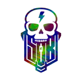 Sons of Battery® - E-MTB Brand & Community Folien & Sticker Dark-Rainbow / 11 x 7 cm Skullgang - SoB - Folienaufkleber E-Bike-Community