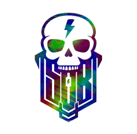 Sons of Battery® - E-MTB Brand & Community Folien & Sticker Dark-Rainbow / 11 x 7 cm Skullgang - SoB - Folienaufkleber E-Bike-Community