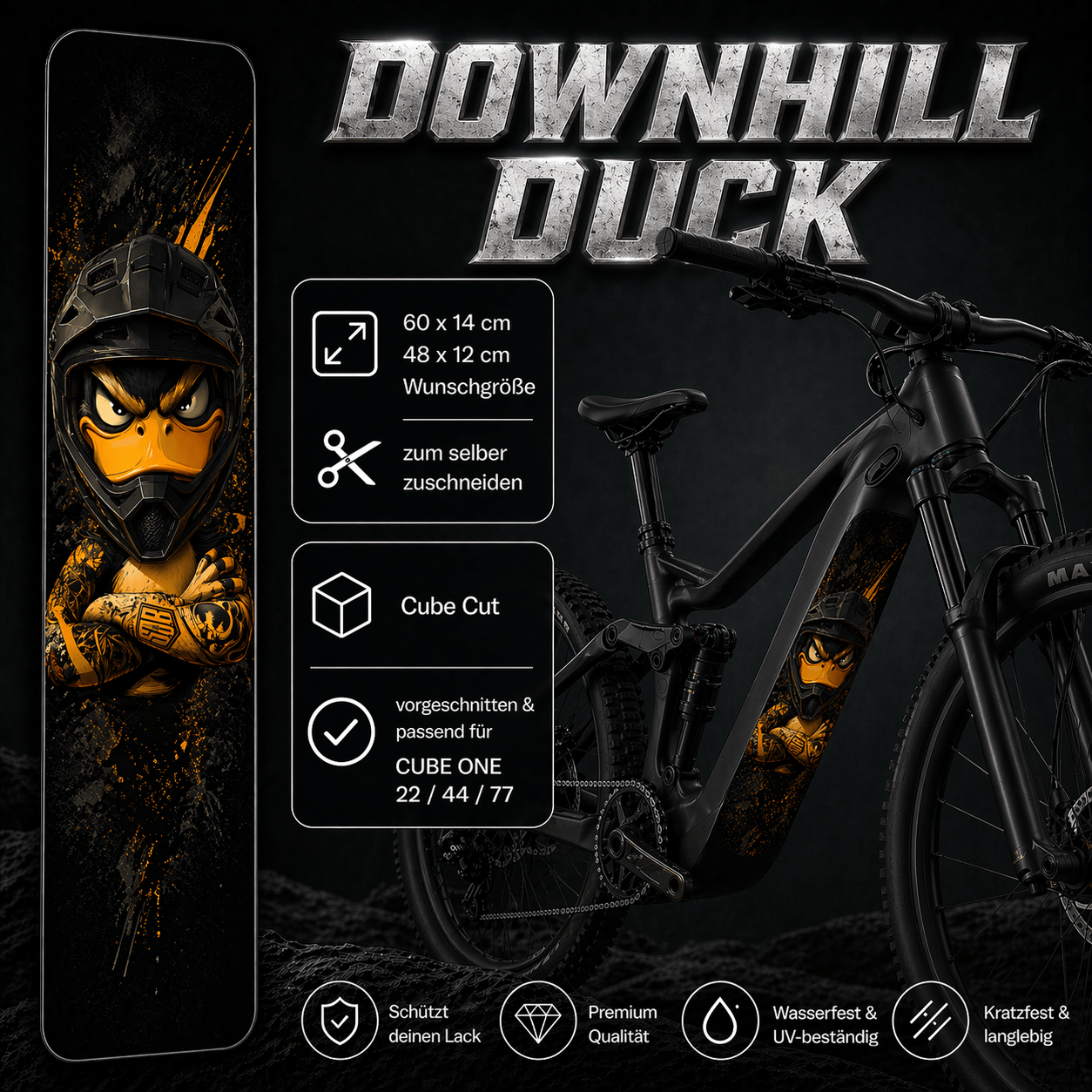 Sons of Battery® - E-MTB Brand & Community Folien & Sticker DOWNHILL DUCK -  Akku Abdeckung Cover Universal / Cube E-Bike-Community