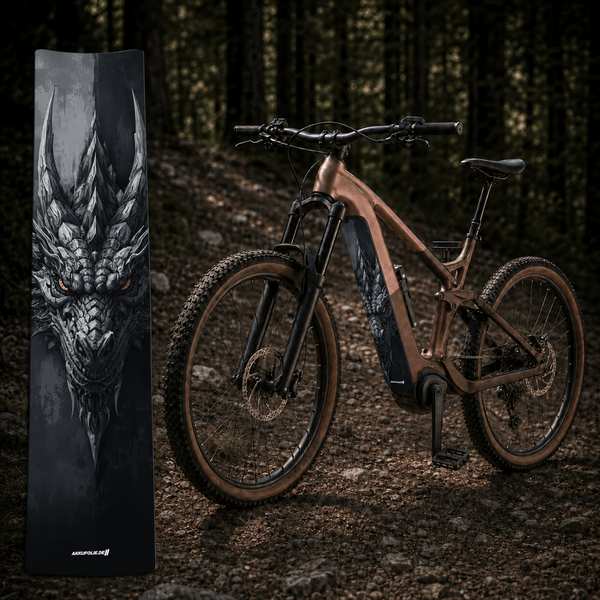 Sons of Battery® - E-MTB Brand & Community Folien & Sticker Drache / Dragon – E-Bike Akku Sticker & Schutzfolie | Universal, Wunschgröße & CUBE Cut E-Bike-Community