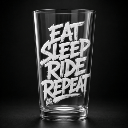 Sons of Battery - E-MTB Brand & Community Folien & Sticker EAT SLEEP RIDE REPEAT - UV-STICKER - 7x5 cm E-Bike-Community