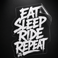 Sons of Battery - E-MTB Brand & Community Folien & Sticker EAT SLEEP RIDE REPEAT - UV-STICKER - 7x5 cm E-Bike-Community