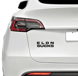 ELON SUCKS - TESLA Auto Vinyl Sticker
