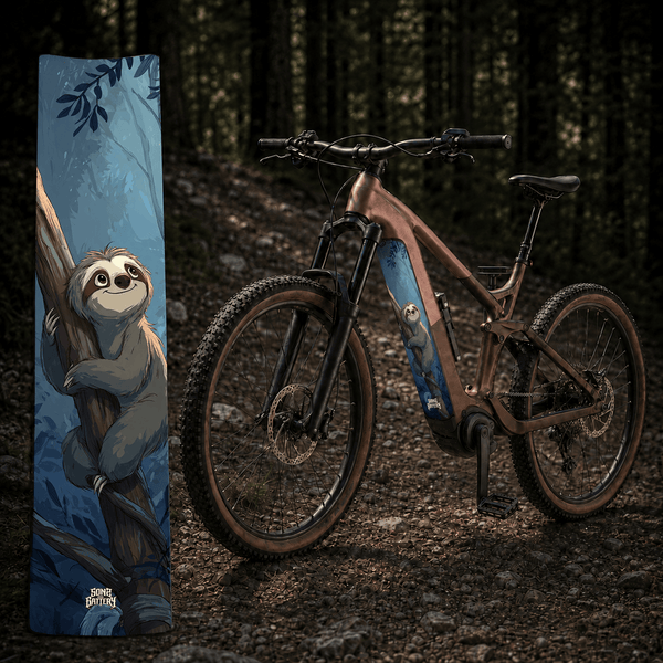 Sons of Battery® - E-MTB Brand & Community Folien & Sticker Faultier – E-Bike Akku Sticker & Schutzfolie | Universal & Wunschgröße E-Bike-Community