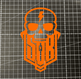 Sons of Battery® - E-MTB Brand & Community Folien & Sticker Fox-Orange (Glanz) / 11 x 7 cm Skullgang - SoB - Folienaufkleber E-Bike-Community