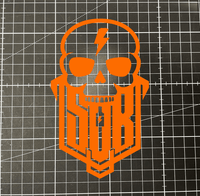 Sons of Battery® - E-MTB Brand & Community Folien & Sticker Fox-Orange (Glanz) / 11 x 7 cm Skullgang - SoB - Folienaufkleber E-Bike-Community