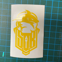 Sons of Battery® - E-MTB Brand & Community Folien & Sticker Gelb / 7 x 4 cm Sons of Battery "Hai" Folie E-Bike-Community
