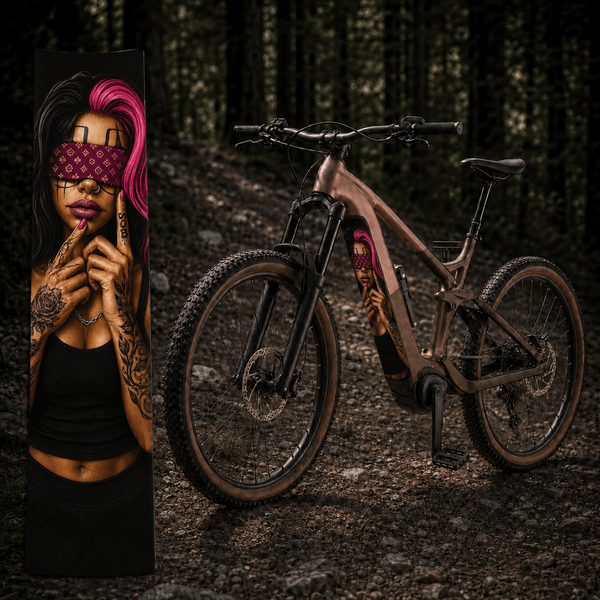 Sons of Battery® - E-MTB Brand & Community Folien & Sticker Girl / Sexy Frau – E-Bike Akku Sticker & Schutzfolie | Universal, Wunschgröße & CUBE Cut E-Bike-Community