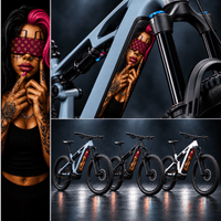 Sons of Battery® - E-MTB Brand & Community Folien & Sticker Girl / Sexy Frau – E-Bike Akku Sticker & Schutzfolie | Universal, Wunschgröße & CUBE Cut E-Bike-Community