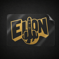 Sons of Battery - E-MTB Brand & Community Folien & Sticker Gold (Glanz) / 20 cm x 14 cm FUCK ELON  - Auto Vinyl Sticker E-Bike-Community