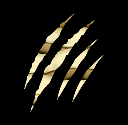 Sons of Battery® - E-MTB Brand & Community Folien & Sticker Gold Spiegelnd / 15 x 18 cm Kratzer / Klaue / Monster E-Bike-Community