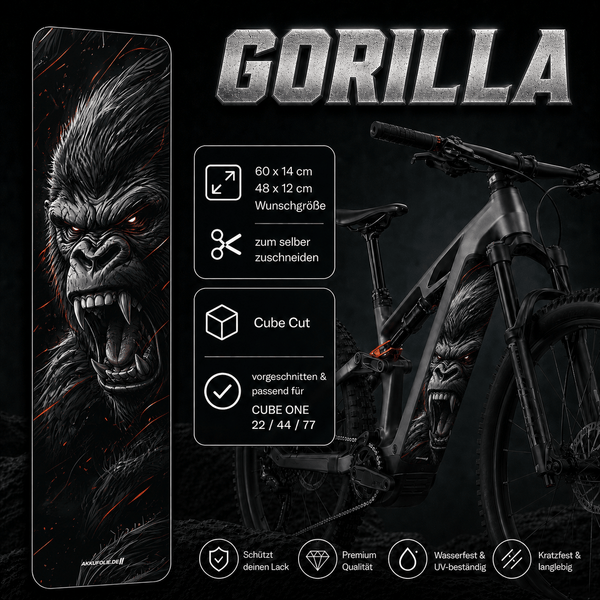Sons of Battery® - E-MTB Brand & Community Folien & Sticker Gorilla 2 -  Akku Abdeckung Cover Universal / Cube E-Bike-Community