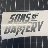 Sons of Battery® - E-MTB Brand & Community Folien & Sticker Graphit Metallic Sons of Battery - BOLD Folie E-Bike-Community