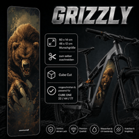 Sons of Battery® - E-MTB Brand & Community Folien & Sticker GRIZZLY  -  Akku Abdeckung Cover Sticker Universal / Schutzfolie / für alle E-Bikes, Cube co. E-Bike-Community