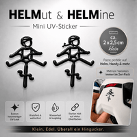 Sons of Battery® - E-MTB Brand & Community Folien & Sticker Helmut & Helmine - 2 x 2,5 cm UV Aufkleber - "Männchen mit Fahrrad und ausgestreckten Beinen" E-Bike-Community