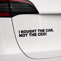 Sons of Battery - E-MTB Brand & Community Folien & Sticker I BOUGHT THE CAR, NOT THE CEO! - TESLA Auto Vinyl Sticker E-Bike-Community