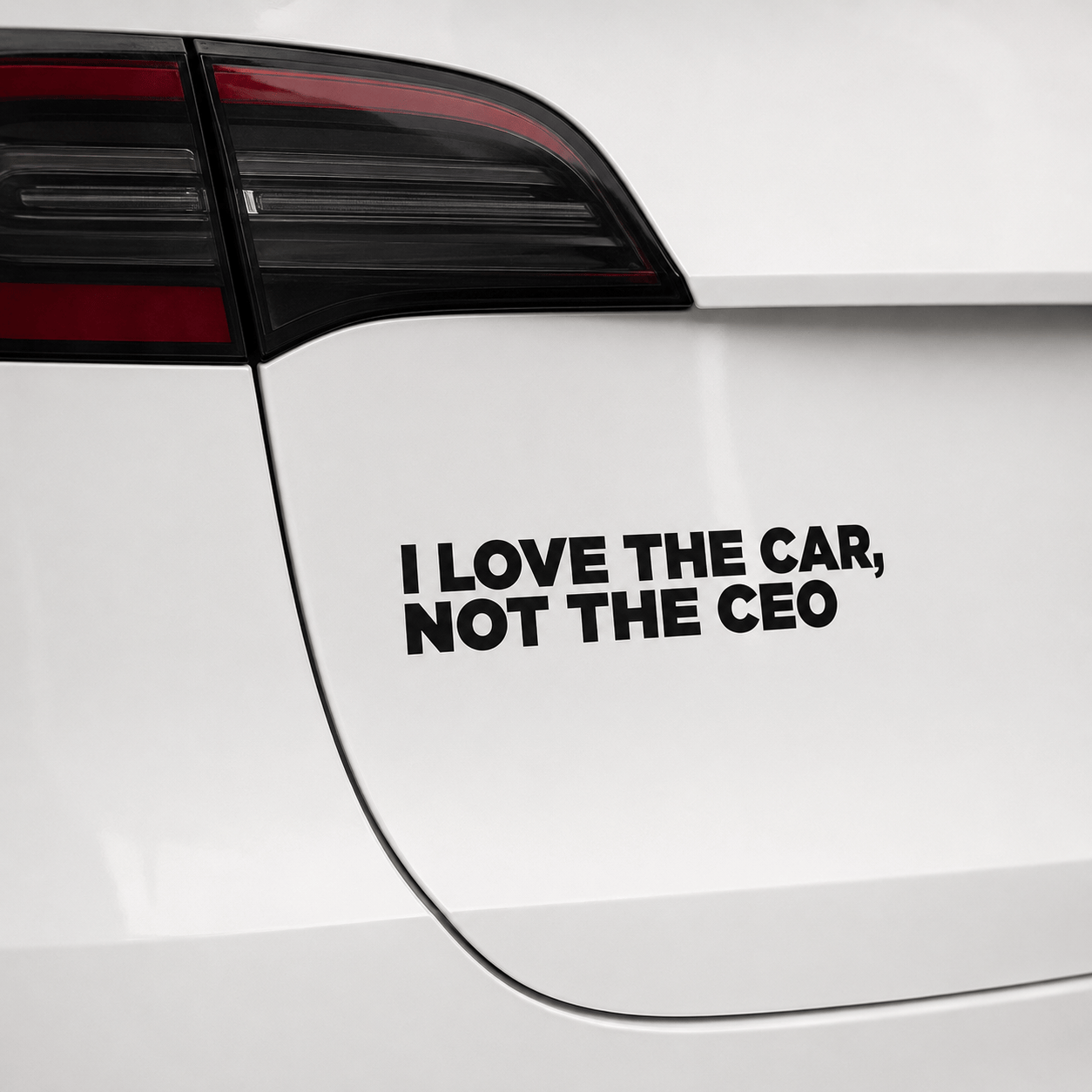 Sons of Battery - E-MTB Brand & Community Folien & Sticker I LOVE THE CAR, NOT THE CEO - TESLA Auto Vinyl Sticker E-Bike-Community