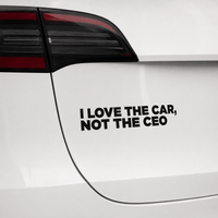 Sons of Battery - E-MTB Brand & Community Folien & Sticker I LOVE THE CAR, NOT THE CEO - TESLA Auto Vinyl Sticker E-Bike-Community