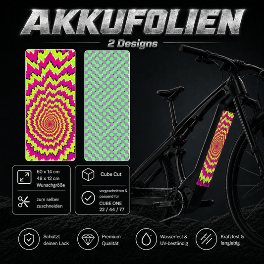 CUBE GRUNGE ONE44 / ONE77 - Akku Sticker Abdeckung Cover Universal / S – Sons of Battery®