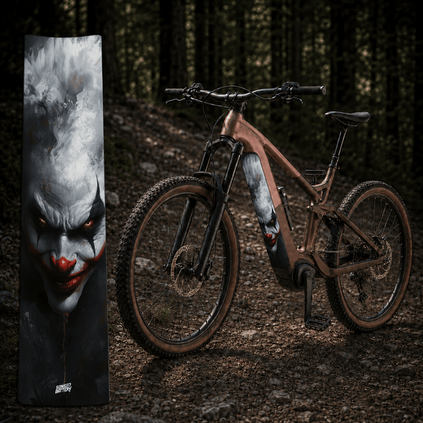 Sons of Battery® - E-MTB Brand & Community Folien & Sticker Joker Clown 1 – E-Bike Akku Sticker & Schutzfolie | Universal, Wunschgröße & CUBE Cut E-Bike-Community