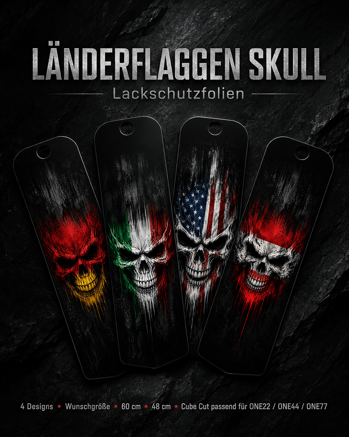 Sons of Battery® - E-MTB Brand & Community Folien & Sticker Länderflaggen Skull -  Akku Abdeckung Cover Universal / Cube E-Bike-Community