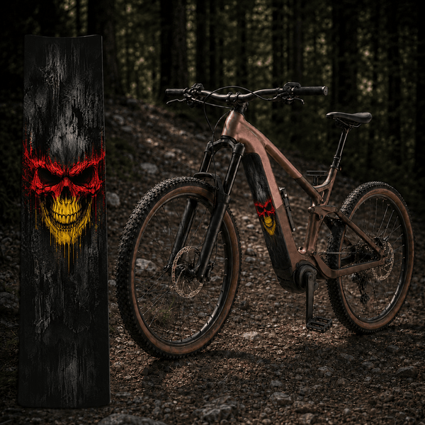 Sons of Battery® - E-MTB Brand & Community Folien & Sticker Länderflaggen Skull – E-Bike Akku Sticker & Schutzfolie | Universal, Wunschgröße & CUBE Cut E-Bike-Community