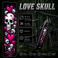 Sons of Battery® - E-MTB Brand & Community Folien & Sticker LOVE SKULL -  Akku Abdeckung Cover Universal / Cube E-Bike-Community