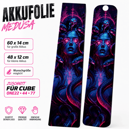 Sons of Battery® - E-MTB Brand & Community Folien & Sticker Medusa -  Akku Abdeckung Cover Universal / Cube E-Bike-Community