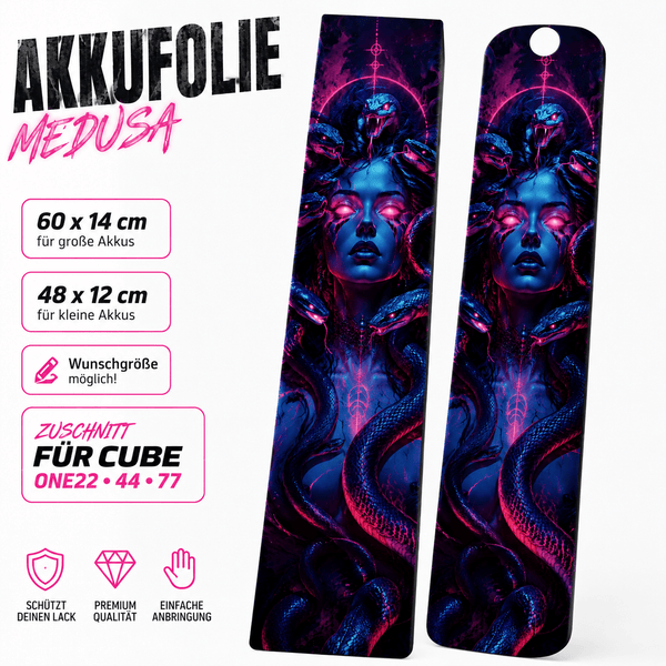 Sons of Battery® - E-MTB Brand & Community Folien & Sticker Medusa -  Akku Abdeckung Cover Universal / Cube E-Bike-Community