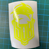 Sons of Battery® - E-MTB Brand & Community Folien & Sticker Neongelb / 7 x 4 cm Sons of Battery "Hai" Folie E-Bike-Community