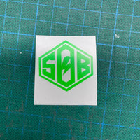 Sons of Battery - E-MTB Brand & Community Folien & Sticker Neongrün Diamond Vinyl Sticker - SoB - E-Bike-Community