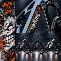 Sons of Battery® - E-MTB Brand & Community Folien & Sticker Psycho – E-Bike Akku Joker-Sticker & Schutzfolie | Universal, Wunschgröße & CUBE Cut E-Bike-Community