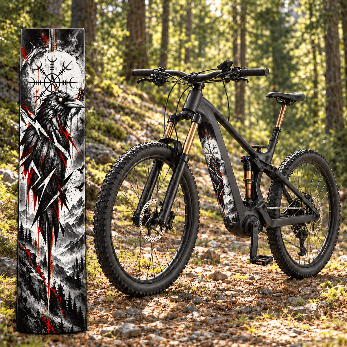 Sons of Battery® - E-MTB Brand & Community Folien & Sticker Rabenritual – E-Bike Akku Sticker & Schutzfolie | Universal, Wunschgröße & CUBE Cut E-Bike-Community