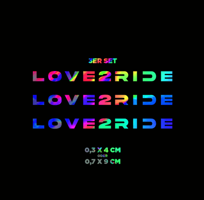 Sons of Battery® - E-MTB Brand & Community Folien & Sticker Rainbow / LOVE 2 RIDE / 6 mm Love 2 Ride / Ride or Die - 3 mm / 6 mm- Schrift E-Bike-Community
