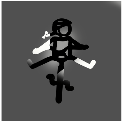 Sons of Battery® - E-MTB Brand & Community Folien & Sticker Reflektierend Schwarz / 5 x 4 cm / Weiblich (HELMine) Kleiner Mensch auf Rad mit Helm! HELMut / HELMine Kreativer Vinyl-Aufkleber für Rennrad, Mountainbike, Material: Vinylaufkleber E-Bike-Community