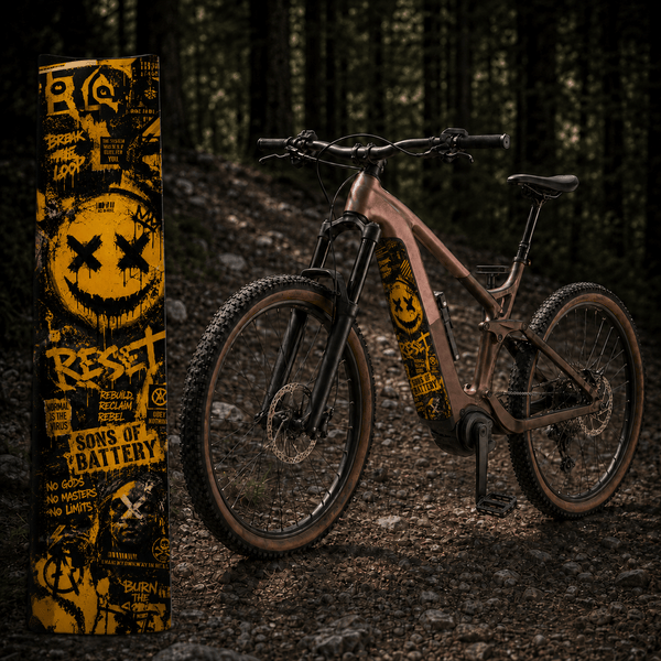 Sons of Battery® - E-MTB Brand & Community Folien & Sticker Revolution – E-Bike Akku Sticker & Schutzfolie | Universal, Wunschgröße & CUBE Cut E-Bike-Community