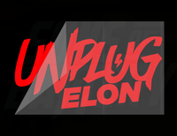 Sons of Battery® - E-MTB Brand & Community Folien & Sticker Rot UNPLUG ELON - Anti Elon Sticker E-Bike-Community
