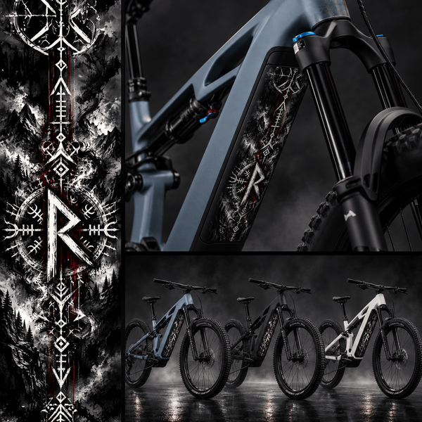 Sons of Battery® - E-MTB Brand & Community Folien & Sticker Runenpfad – E-Bike Akku Sticker & Schutzfolie | Universal, Wunschgröße & CUBE Cut E-Bike-Community