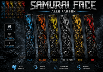 Sons of Battery® - E-MTB Brand & Community Folien & Sticker SAMURAI FACE -  Akku Abdeckung Cover Universal / Cube E-Bike-Community