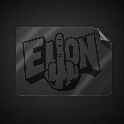 Sons of Battery - E-MTB Brand & Community Folien & Sticker Schwarz / 20 cm x 14 cm FUCK ELON  - Auto Vinyl Sticker E-Bike-Community
